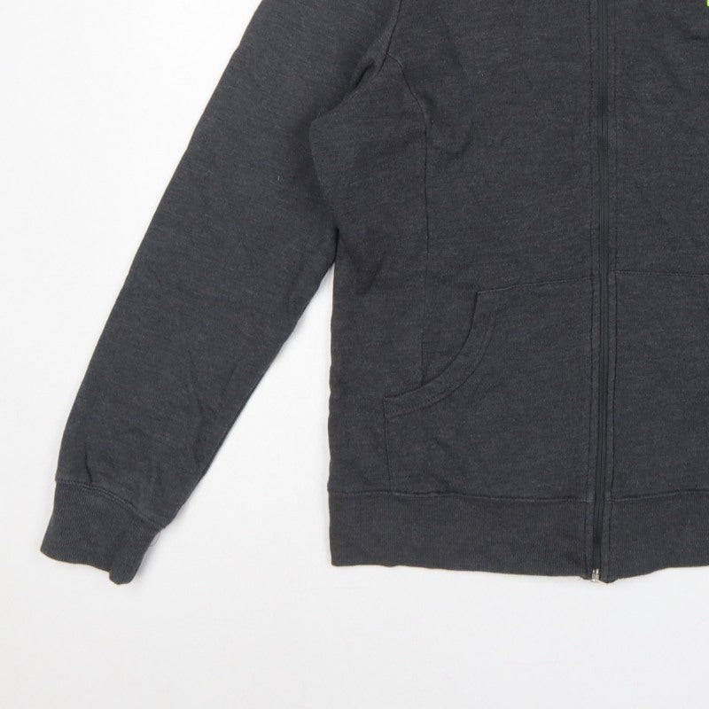 Fila Sport Women’s Grey L Full Zip Fleece Sweatshirt Logo Pockets