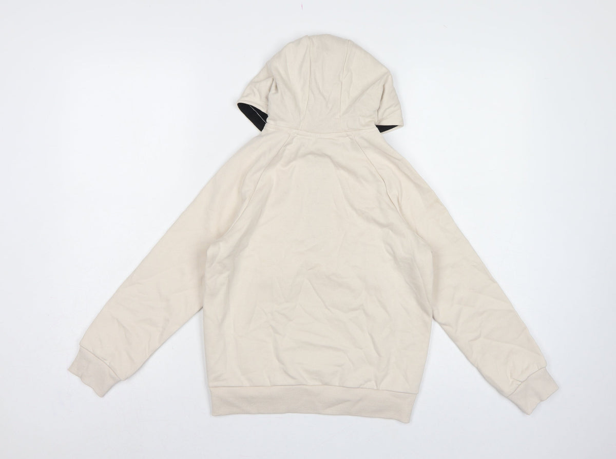 Bekkin Boys Beige Black Colourblock Half Zip Hoodie 8-9 Years