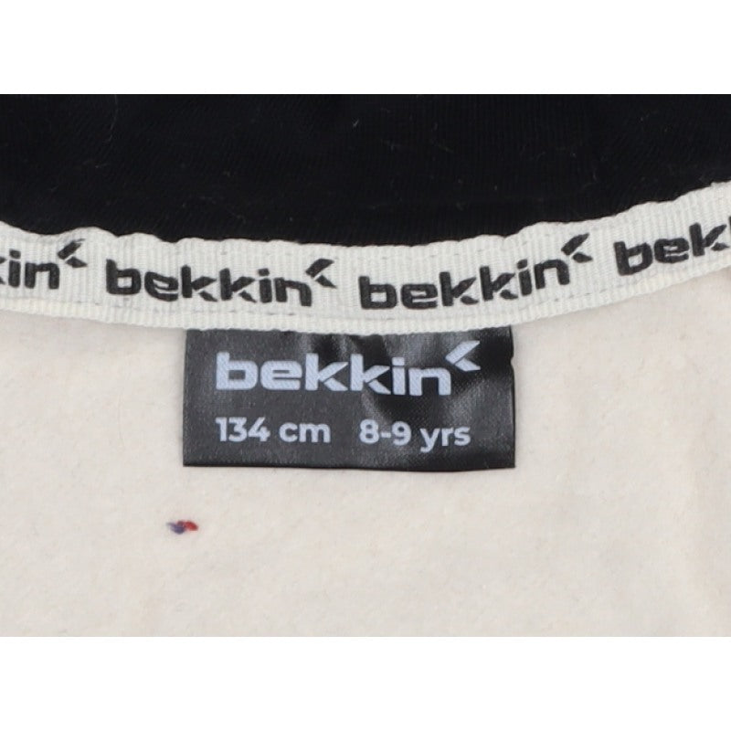 Bekkin Boys Beige Black Colourblock Half Zip Hoodie 8-9 Years