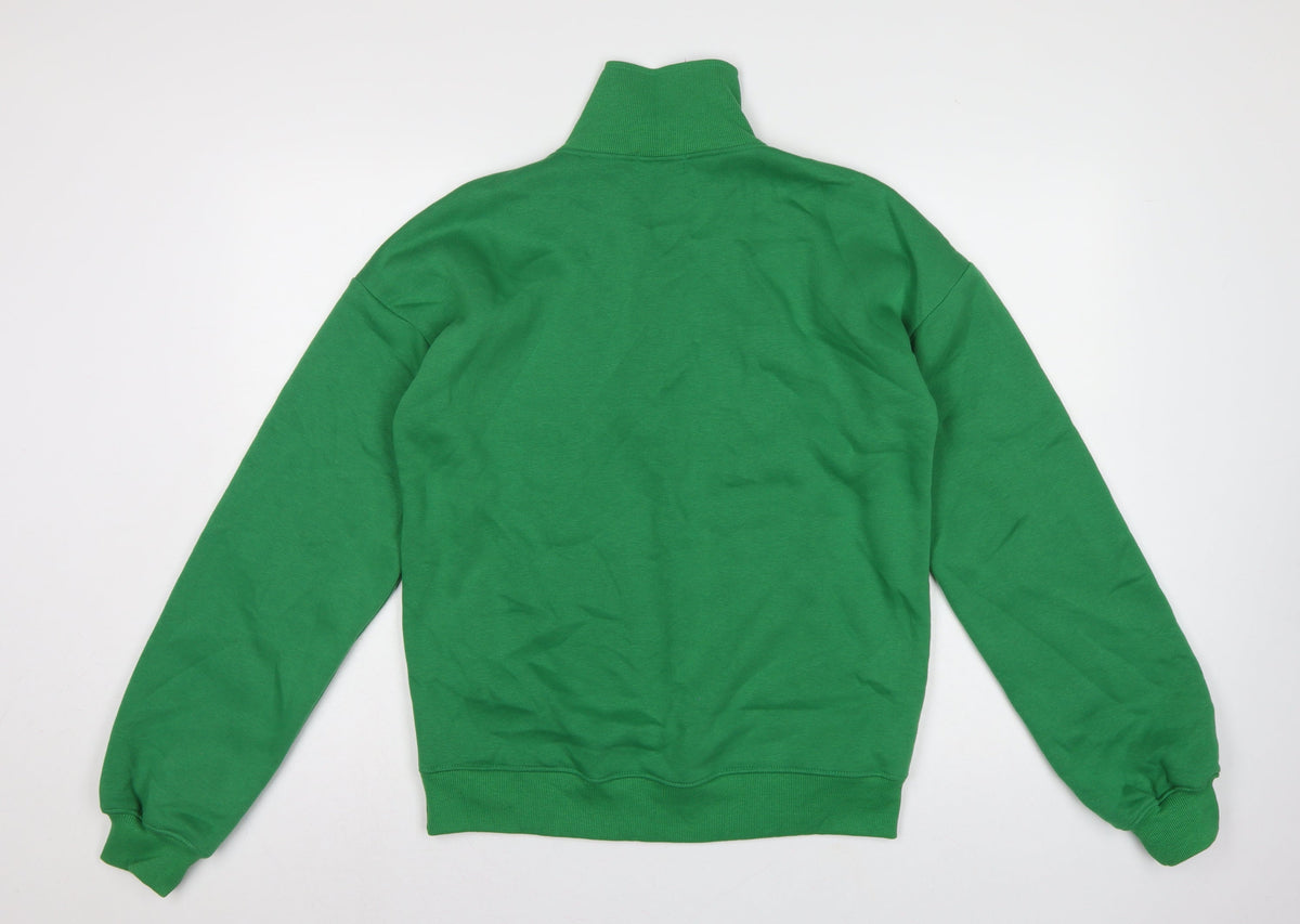 In The Style Women’s Green Size 12 Half Zip High Neck Sweatshirt
