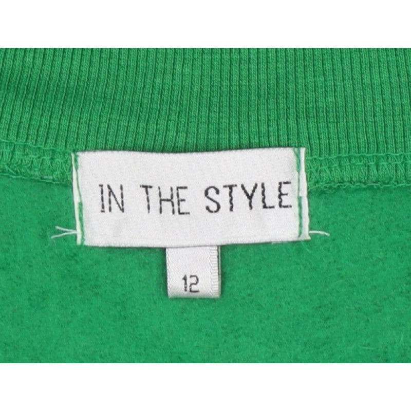 In The Style Women’s Green Size 12 Half Zip High Neck Sweatshirt
