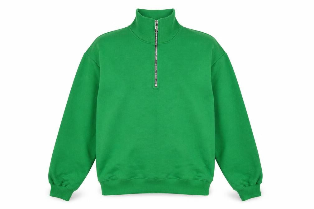 In The Style Women’s Green Size 12 Half Zip High Neck Sweatshirt