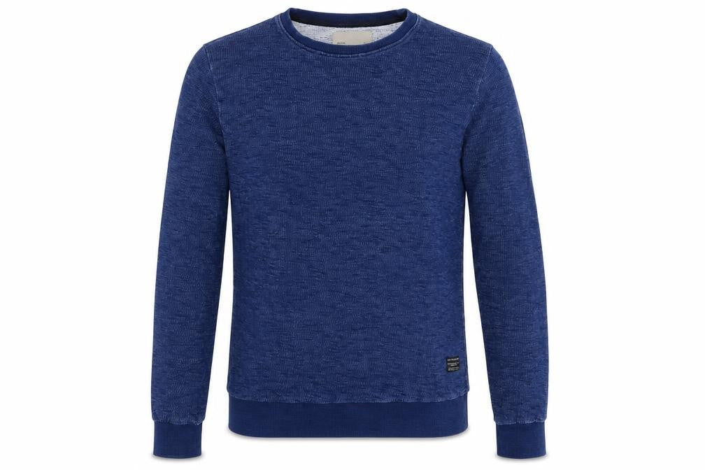 Revolution Men’s Blue Small Crew Neck Cotton Pullover Sweatshirt
