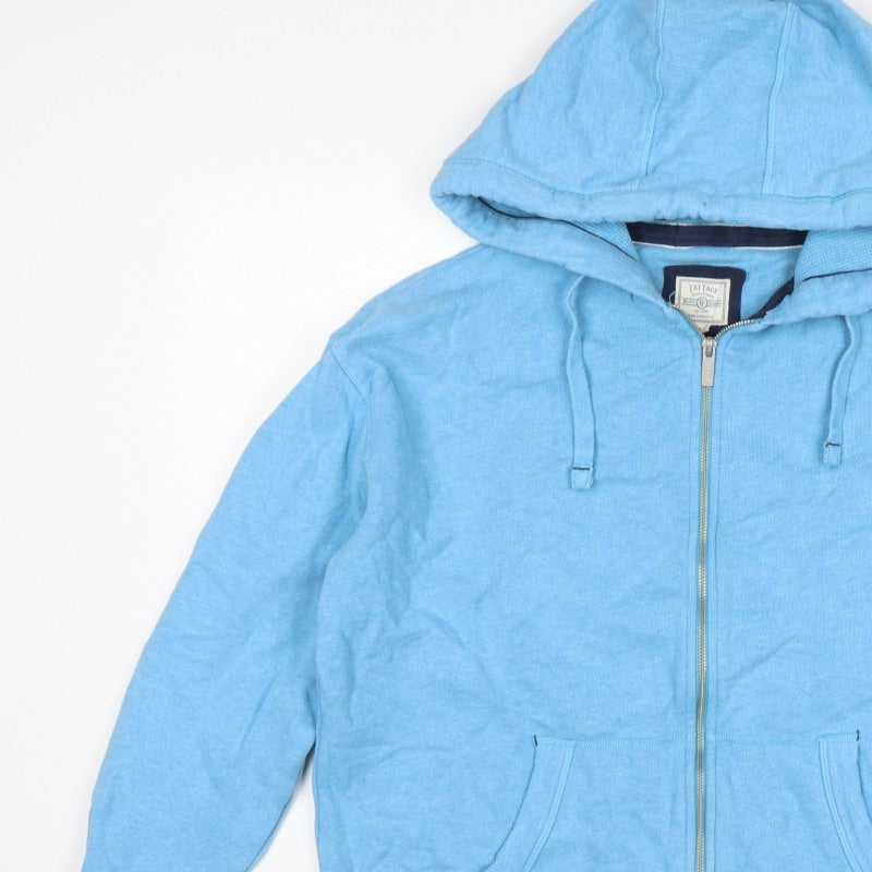 Fat Face Men's Blue M Full Zip Hooded Cotton Blend Hoodie