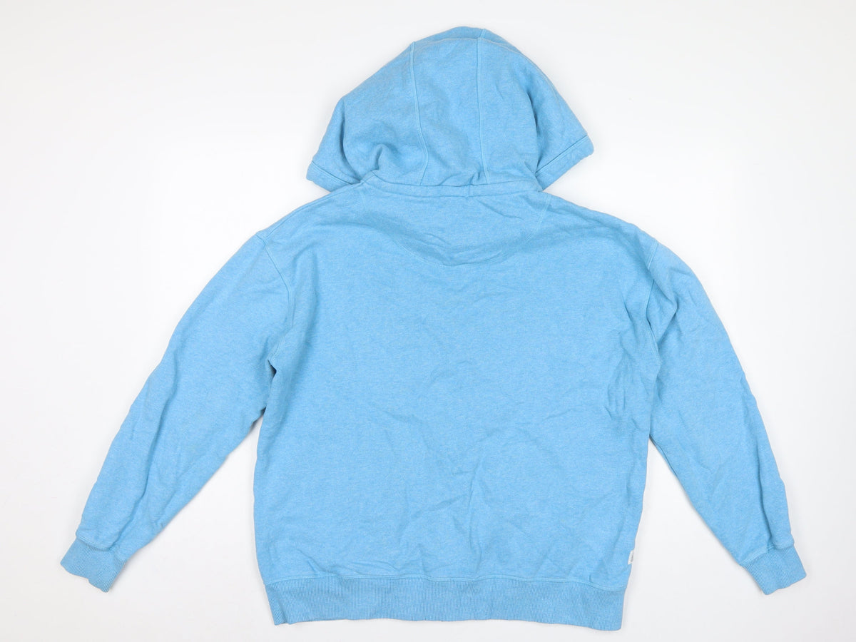 Fat Face Men's Blue M Full Zip Hooded Cotton Blend Hoodie