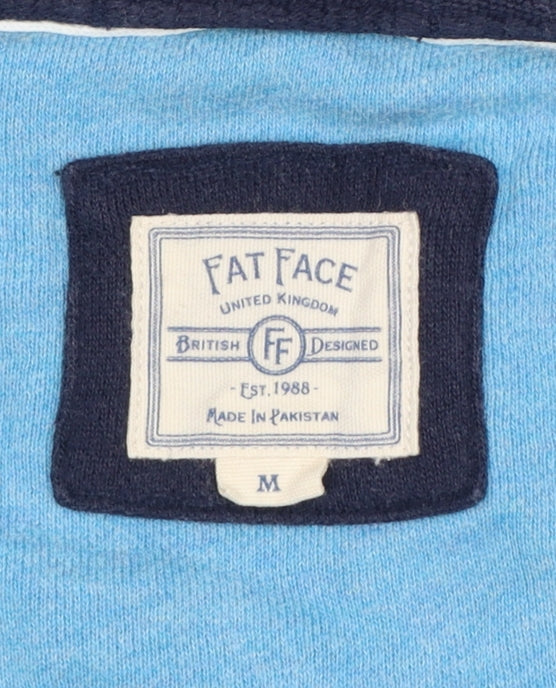 Fat Face Men's Blue M Full Zip Hooded Cotton Blend Hoodie