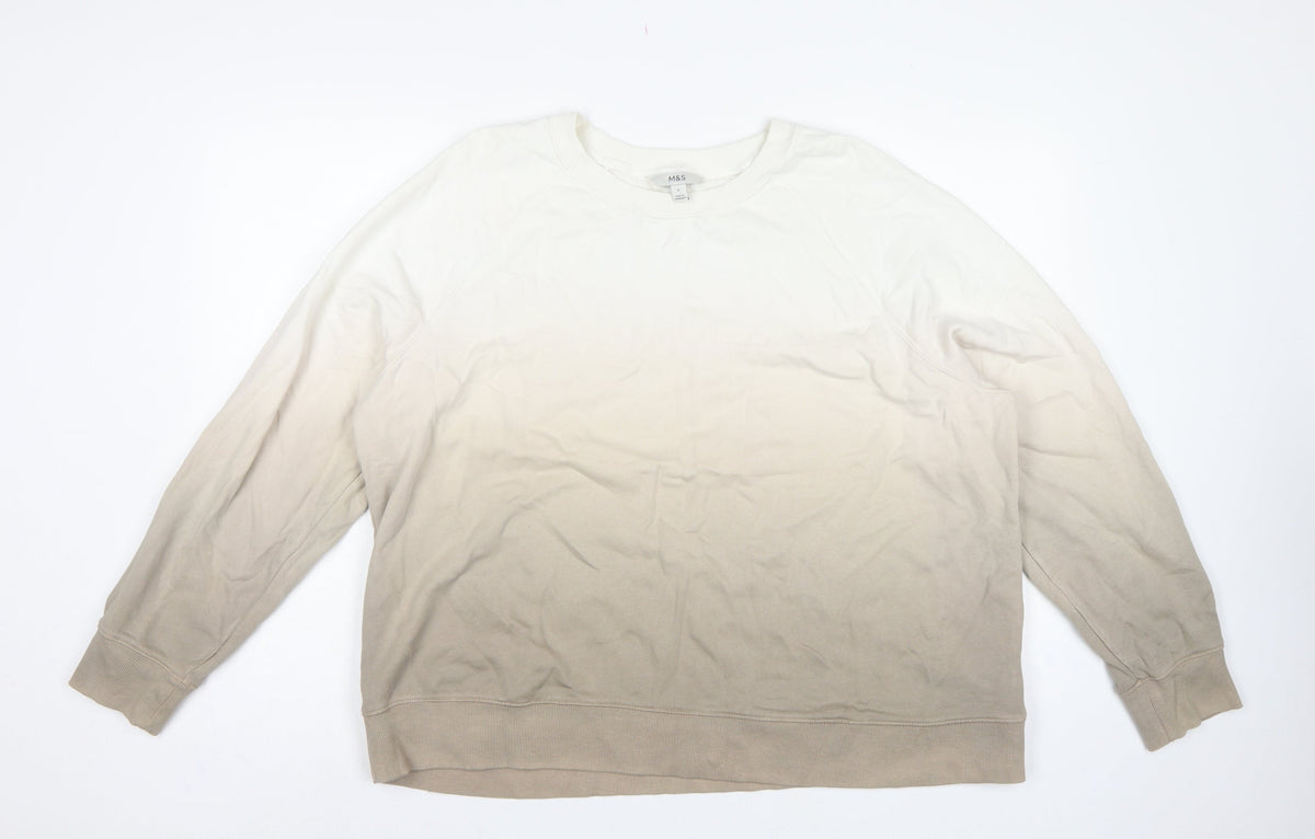 Marks and Spencer Women’s Ivory L Pullover Raglan Sweatshirt
