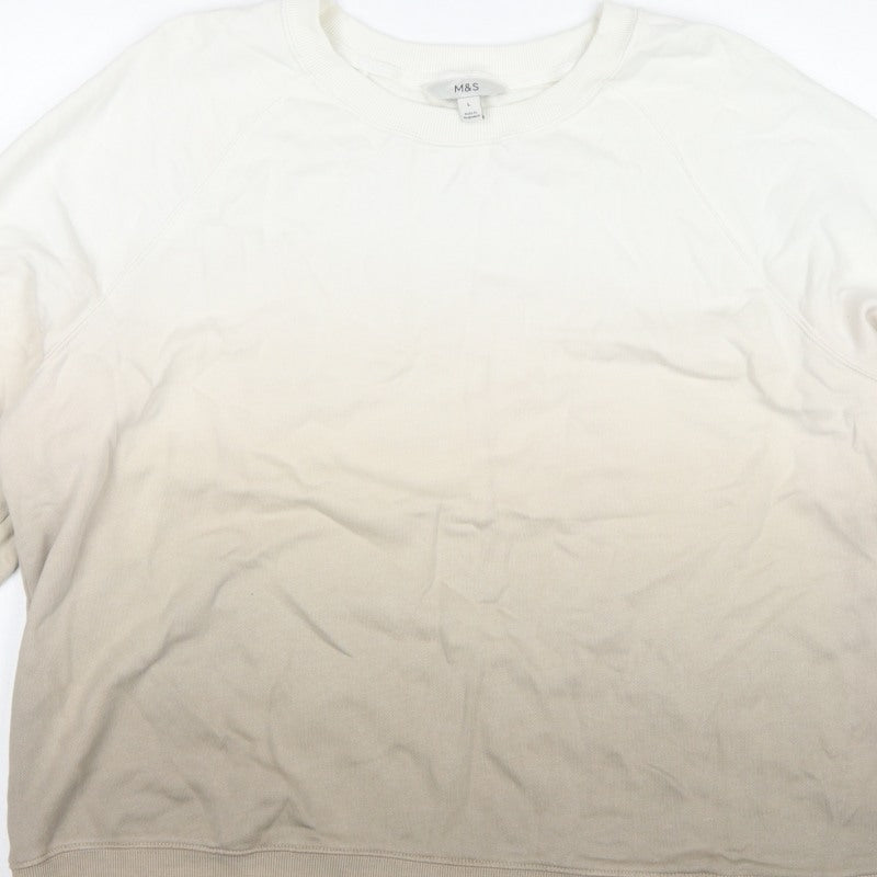 Marks and Spencer Women’s Ivory L Pullover Raglan Sweatshirt