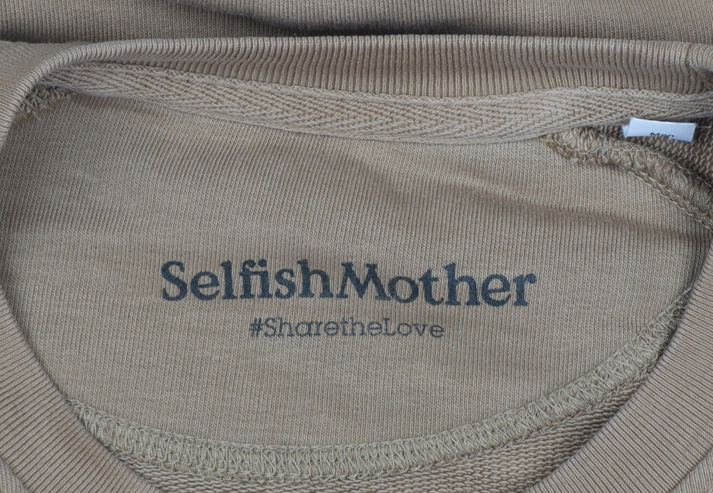 Selfish Mother Women’s Brown L Love Leopard Print Raglan Sweatshirt