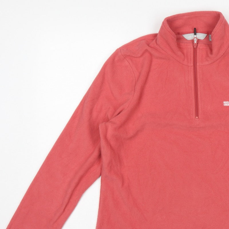 Regatta Women Pink UK 14 1/4 Zip Fleece Sweatshirt High Neck