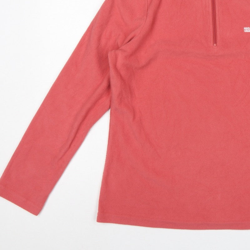 Regatta Women Pink UK 14 1/4 Zip Fleece Sweatshirt High Neck
