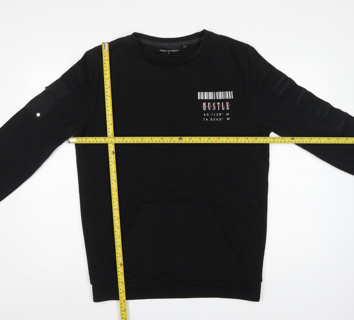 Supply & Demand Men’s Black M Pullover Crew Neck Graphic Sweatshirt