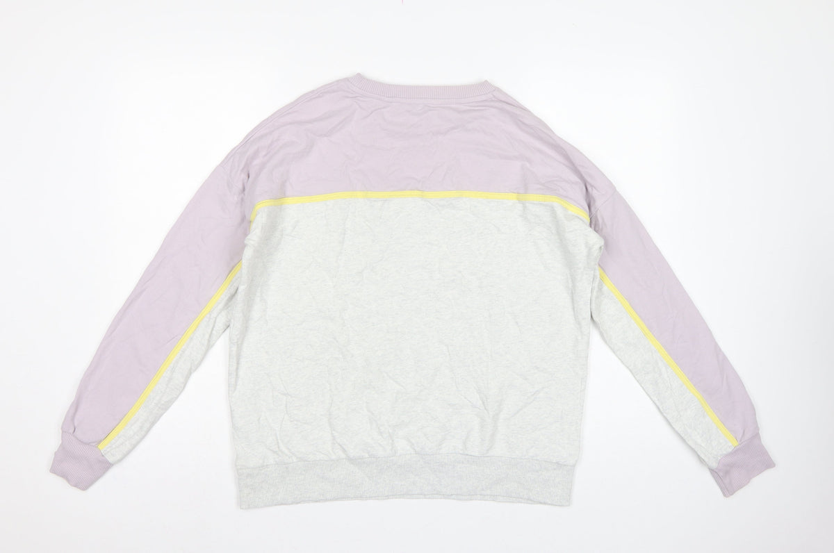 Next Women Multicoloured UK 14 Colourblock Cotton Pullover Sweatshirt