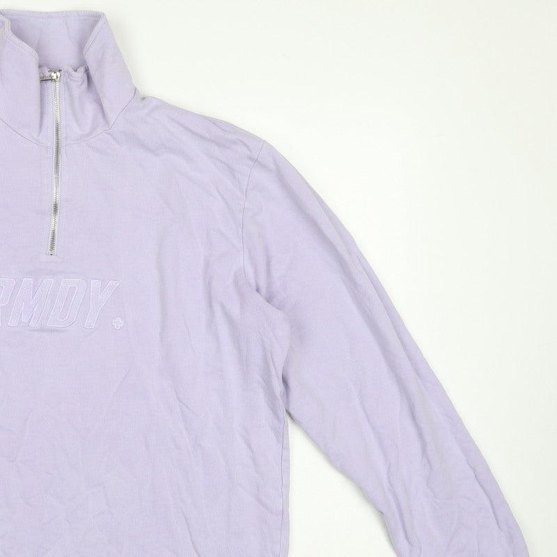 RMDY Women’s Purple XL Quarter Zip High Neck Logo Sweatshirt