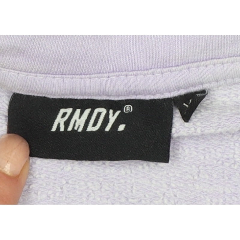 RMDY Women’s Purple XL Quarter Zip High Neck Logo Sweatshirt