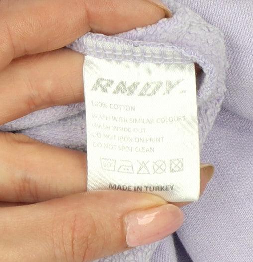 RMDY Women’s Purple XL Quarter Zip High Neck Logo Sweatshirt