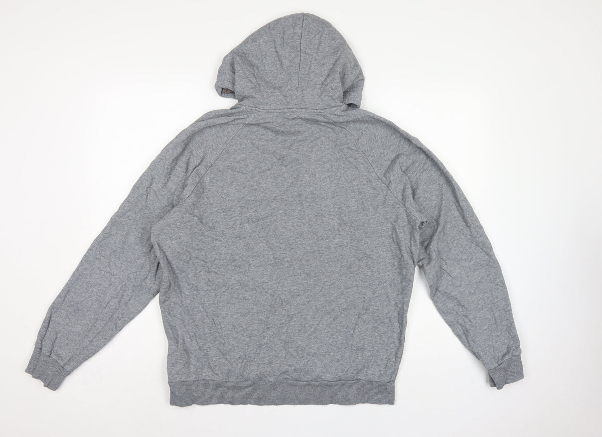 Under Armour Men’s Grey M Pullover Hoodie Logo Sports Fleece