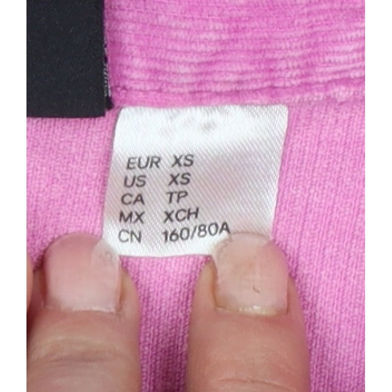Divided H&M Women Pink UK 6 Cotton Corduroy Button-Up Shirt