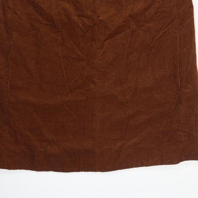COS Women Brown Corduroy Shift Dress UK 16 Sleeveless Lined