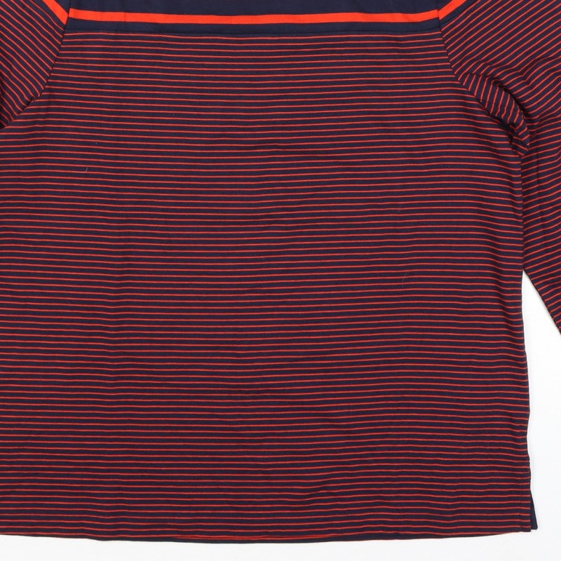 GAP Women’s Multicoloured XL Striped Cotton Raglan Long Sleeve T-Shirt