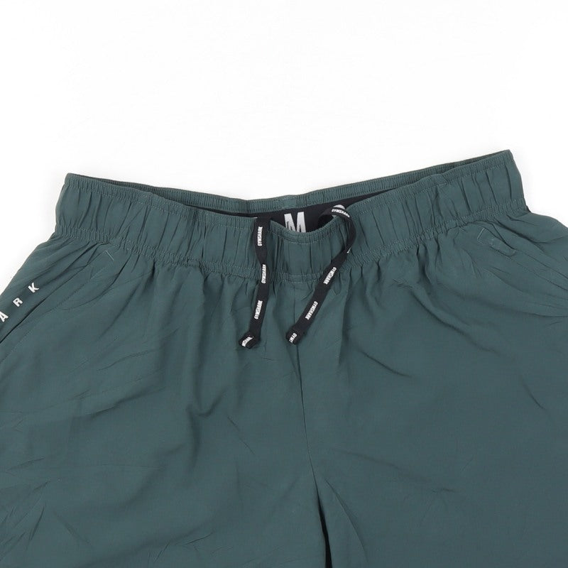 Gymshark Men's Green M Athletic Training Shorts Drawstring Logo