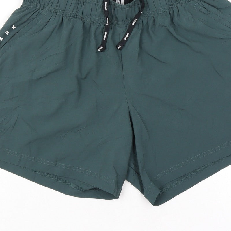 Gymshark Men's Green M Athletic Training Shorts Drawstring Logo