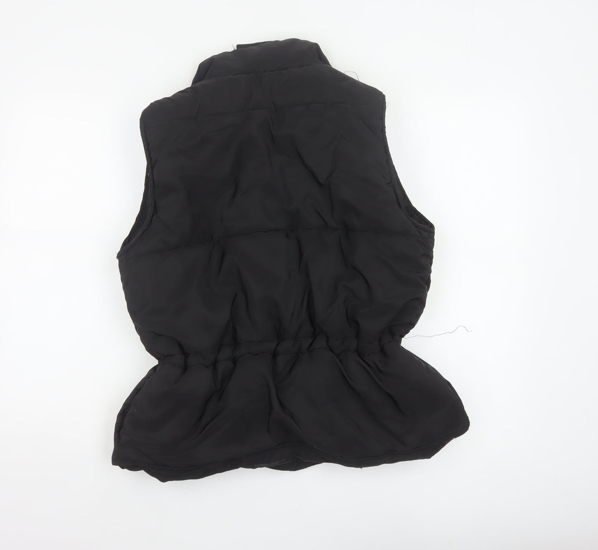 Rising Women's Black XS Padded Puffer Waistcoat Drawstring Pockets