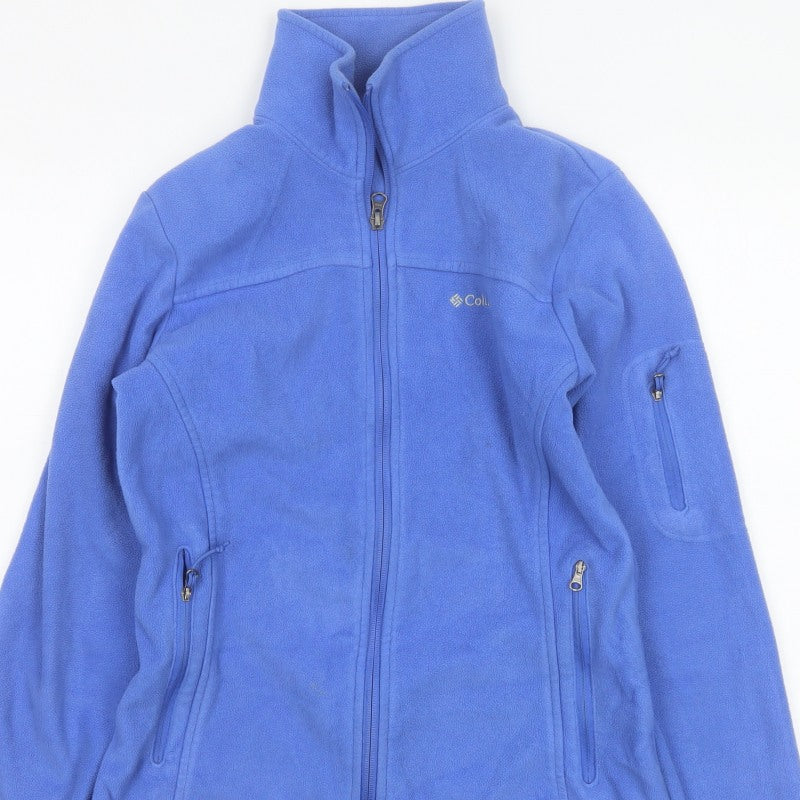 Columbia Women Blue S Fleece Full Zip Outdoor Jacket Pockets