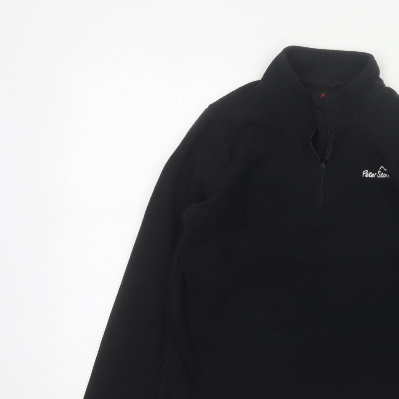 Peter Storm Boys Black 13 Years 1/4 Zip Fleece Pullover Sweatshirt