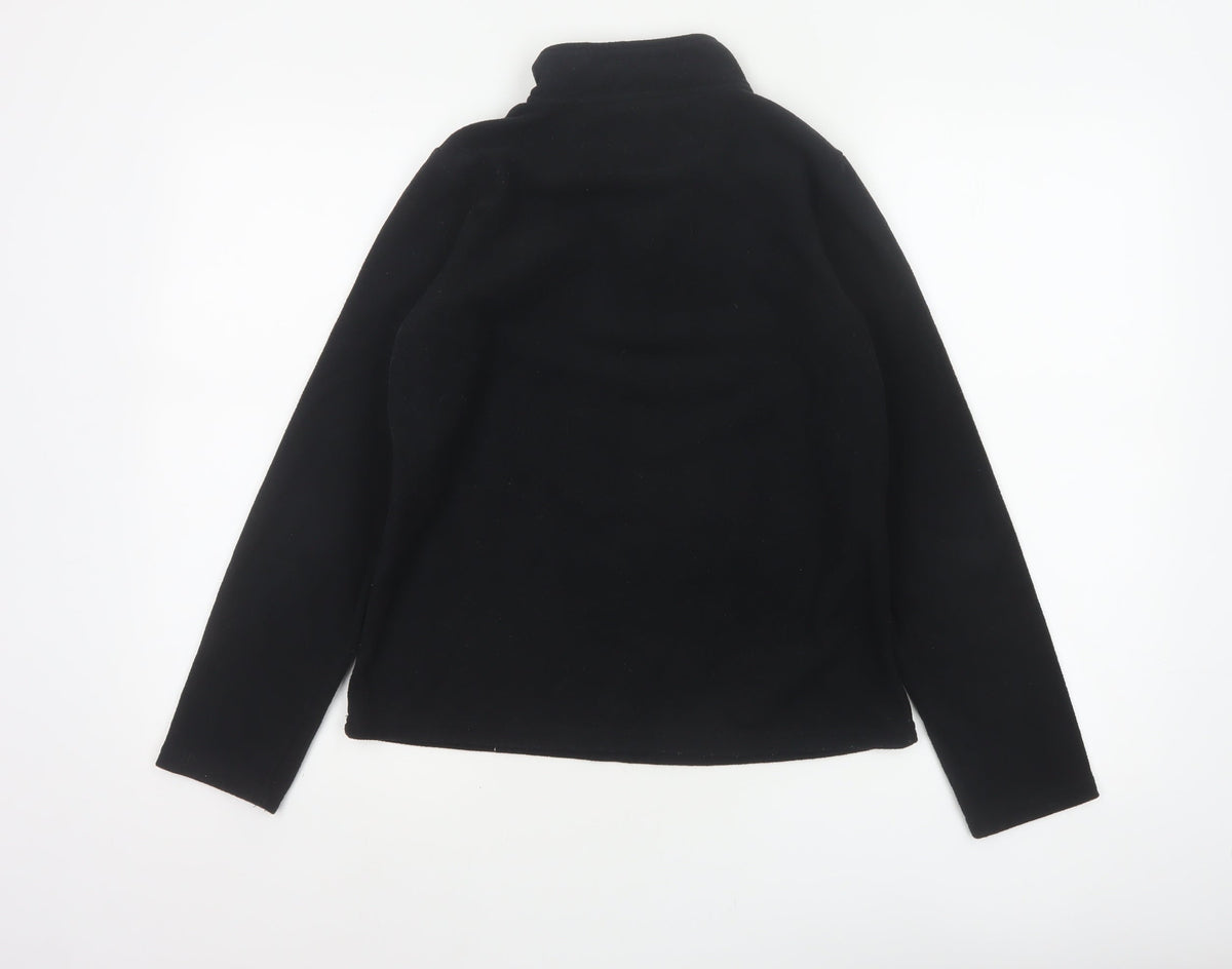 Peter Storm Boys Black 13 Years 1/4 Zip Fleece Pullover Sweatshirt