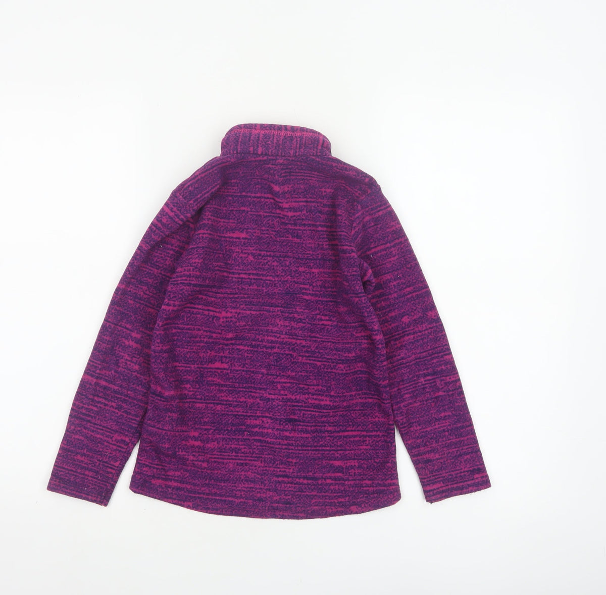 Decathlon Girls Purple Fleece 1/4 Zip Pullover Sweatshirt 6 Years