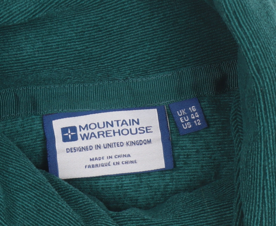 Mountain Warehouse Women Green UK 16 Fleece High Neck Pullover Sweatshirt