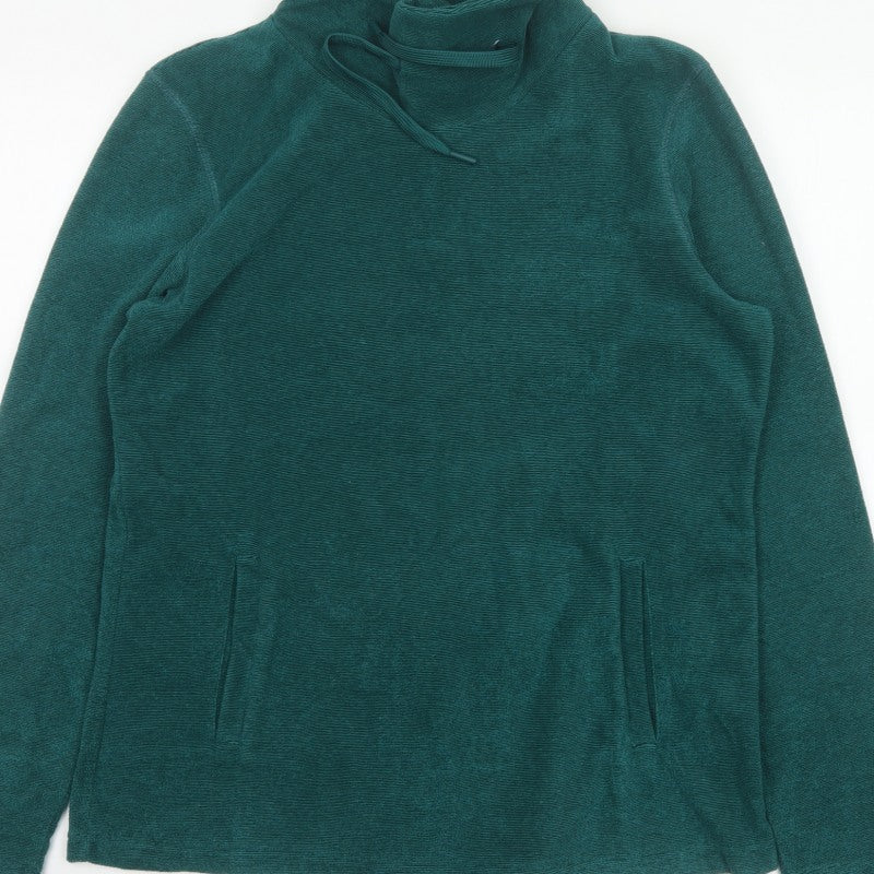 Mountain Warehouse Women Green UK 16 Fleece High Neck Pullover Sweatshirt