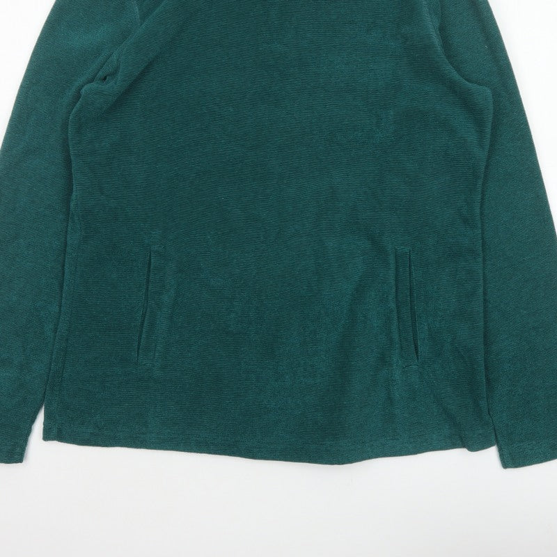 Mountain Warehouse Women Green UK 16 Fleece High Neck Pullover Sweatshirt