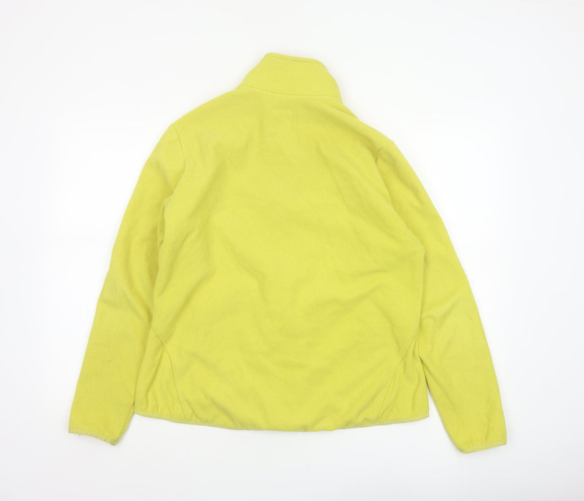 Marks and Spencer Women Yellow Size 16 Fleece Full Zip Jacket Pockets