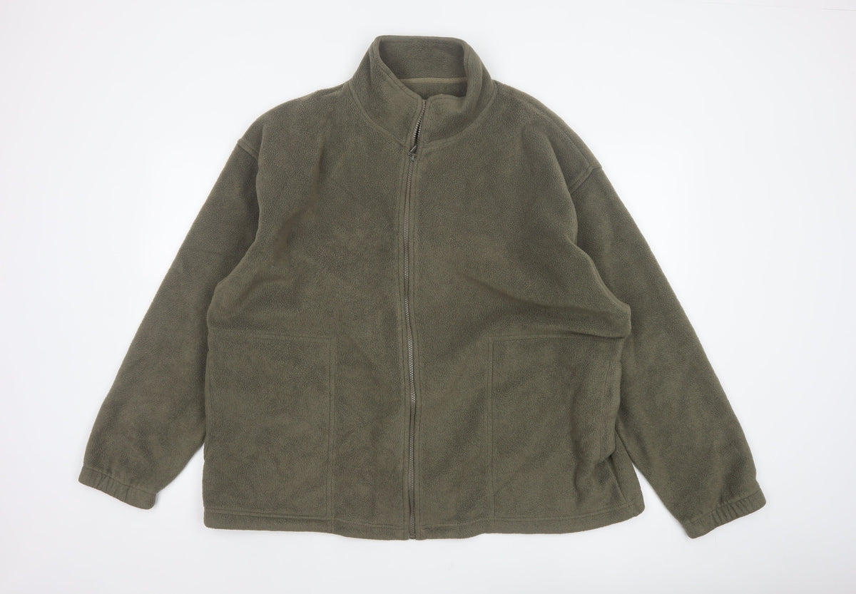 EWM Pure Classic Men’s Green XL Fleece Full Zip Jacket Pockets