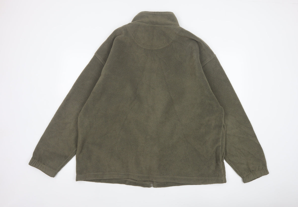 EWM Pure Classic Men’s Green XL Fleece Full Zip Jacket Pockets