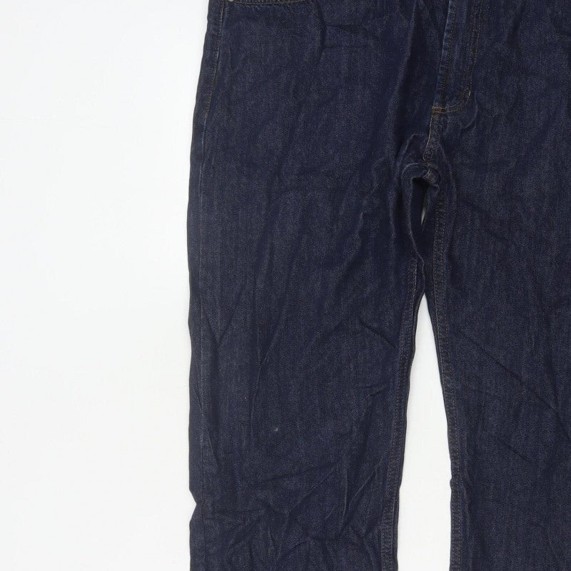 Marks and Spencer Men’s Blue 40/31 Straight Fit Cotton Jeans