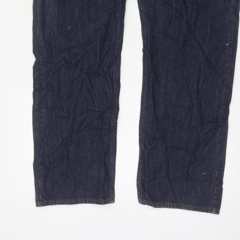 Marks and Spencer Men’s Blue 40/31 Straight Fit Cotton Jeans