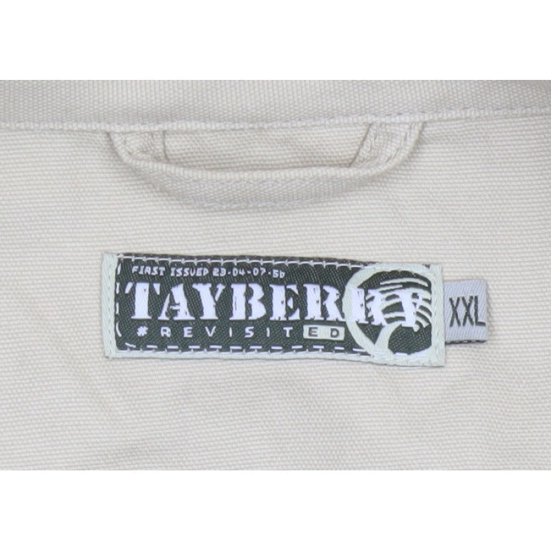 Tayberry Revisited Men’s Beige Cotton Zip Jacket 2XL Collared