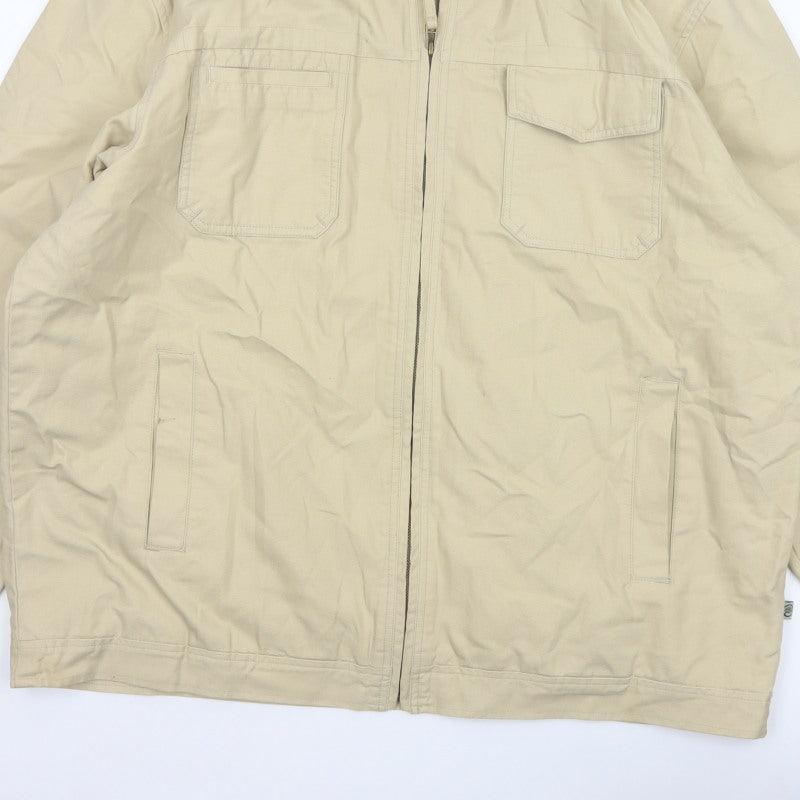 Tayberry Revisited Men’s Beige Cotton Zip Jacket 2XL Collared