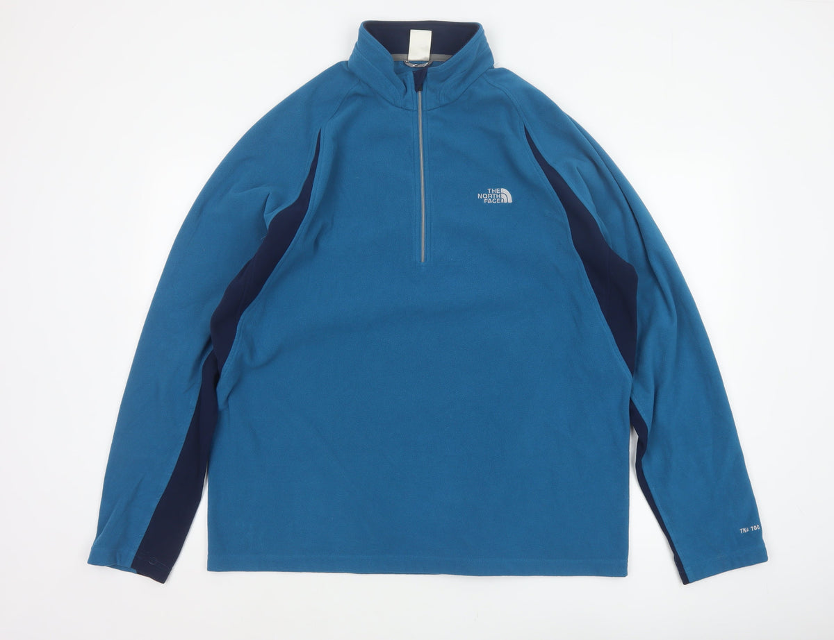 The North Face Men’s Blue XL TKA 100 1/2 Zip Fleece Sweatshirt