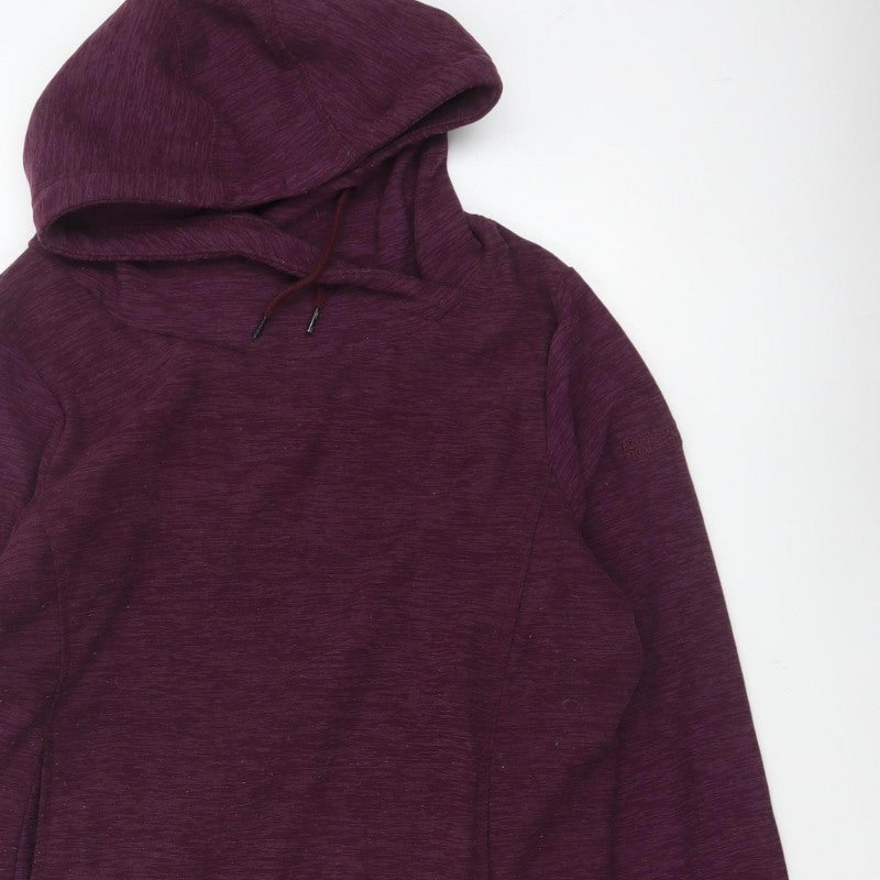 Regatta Women's Purple UK 14 Fleece Pullover Hoodie Drawstring Pockets