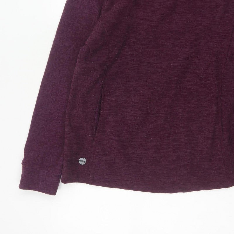 Regatta Women's Purple UK 14 Fleece Pullover Hoodie Drawstring Pockets
