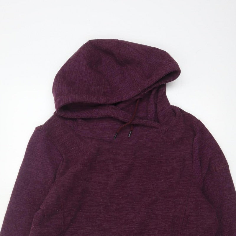 Regatta Women's Purple UK 14 Fleece Pullover Hoodie Drawstring Pockets
