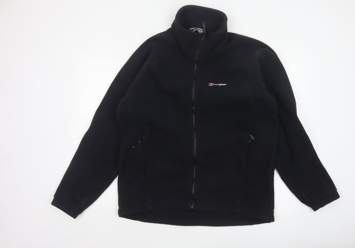 Berghaus Men Black L Fleece Full Zip Outdoor Hiking Jacket