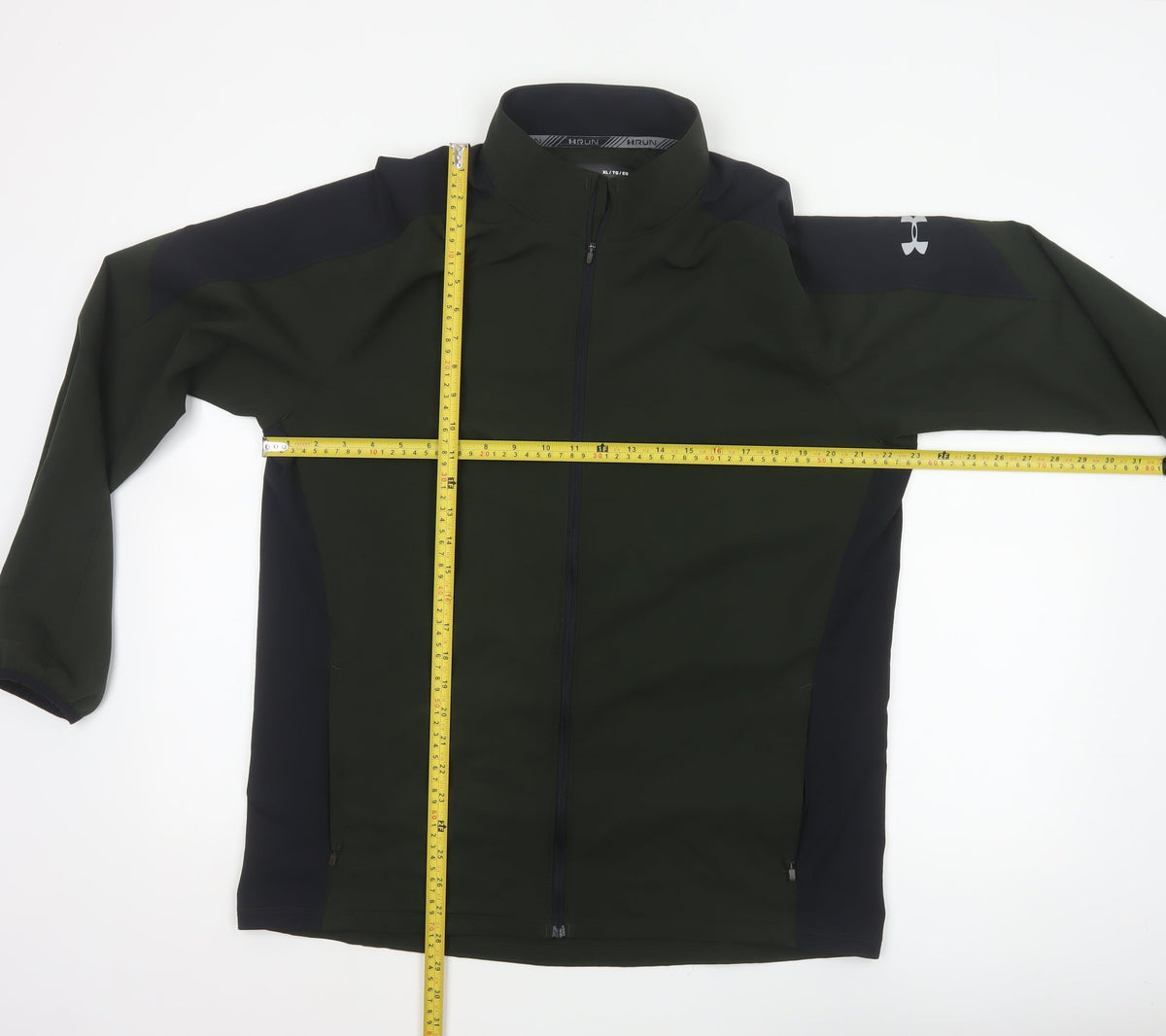 Under Armour Men's Green XL Fitted Softshell Running Jacket Full Zip