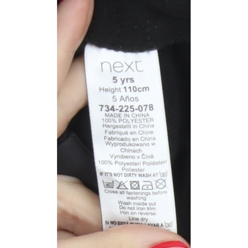 Next Boys Black 5 Years Ski Jacket Hooded Softshell Reflective