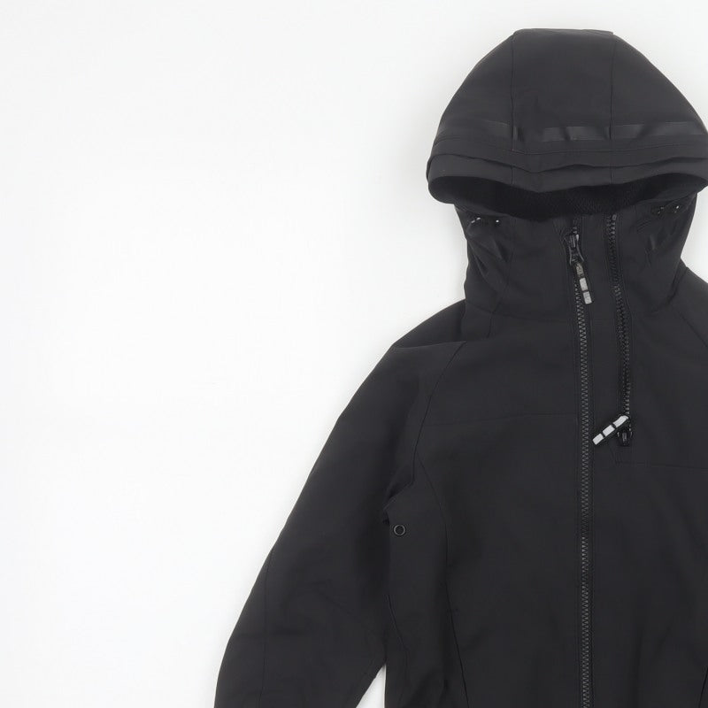 Next Boys Black 5 Years Ski Jacket Hooded Softshell Reflective