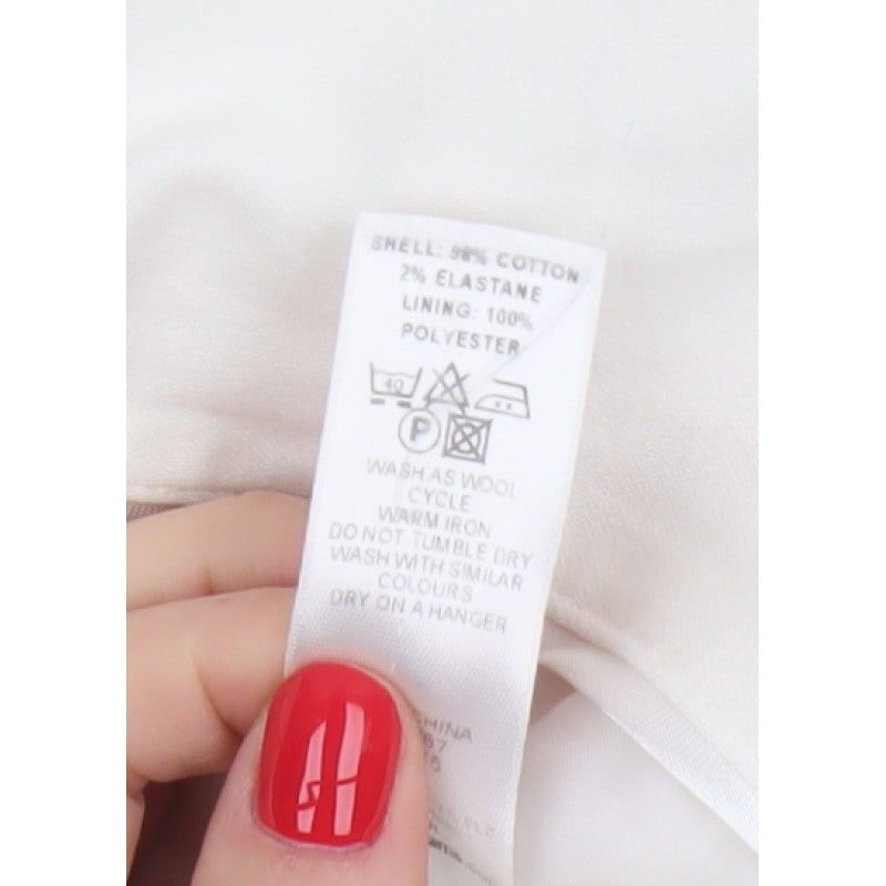 Debenhams Women Ivory Size 10 Belted Cotton Trench Coat